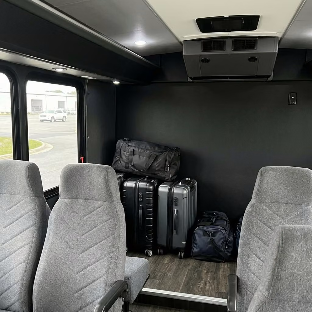 desert hot springs 15 passenger minibus luggage area