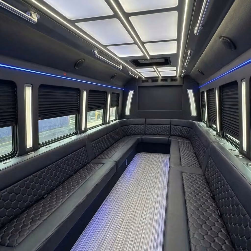 desert hot springs party bus wraparound seating